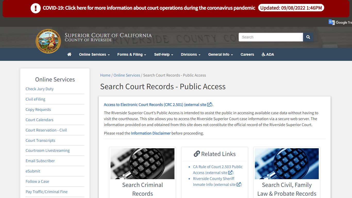 Public Access - California